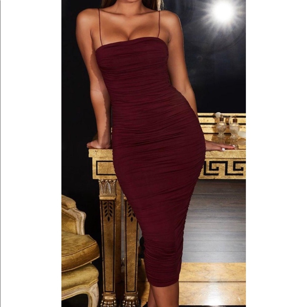 OhPolly dress. Dark red. UKSize 12. US size 8.